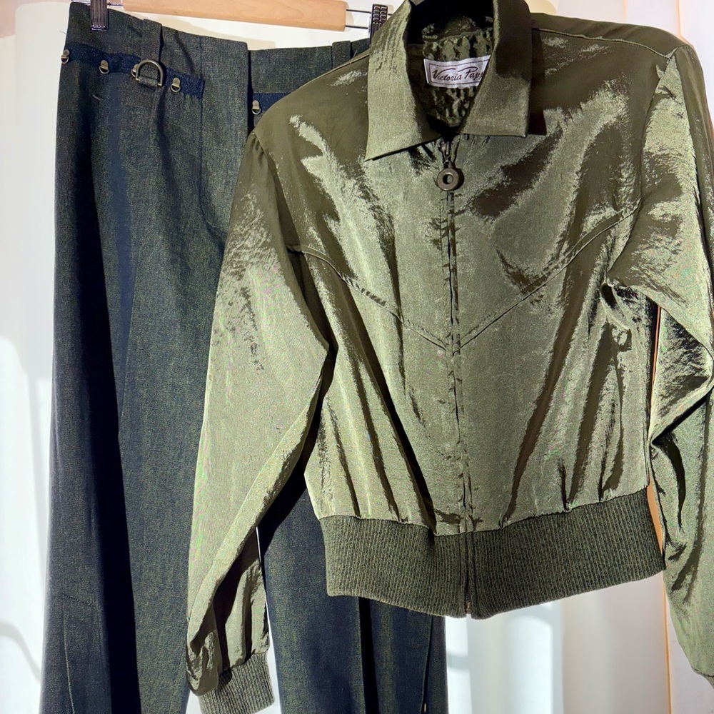 Boutique one of a kind jacket and pant set